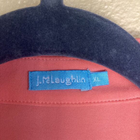 J. McLaughlin Brynn Lyford Jersey Shirt Sz XL Coral Pink Coastal Chic Resort - Picture 3 of 6